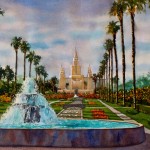 Oakland Temple Through Fountain